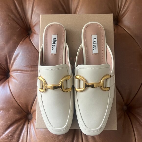 Bibi Lou Zagreb Slip On Loafers Ivory Size 40 - Picture 3 of 7